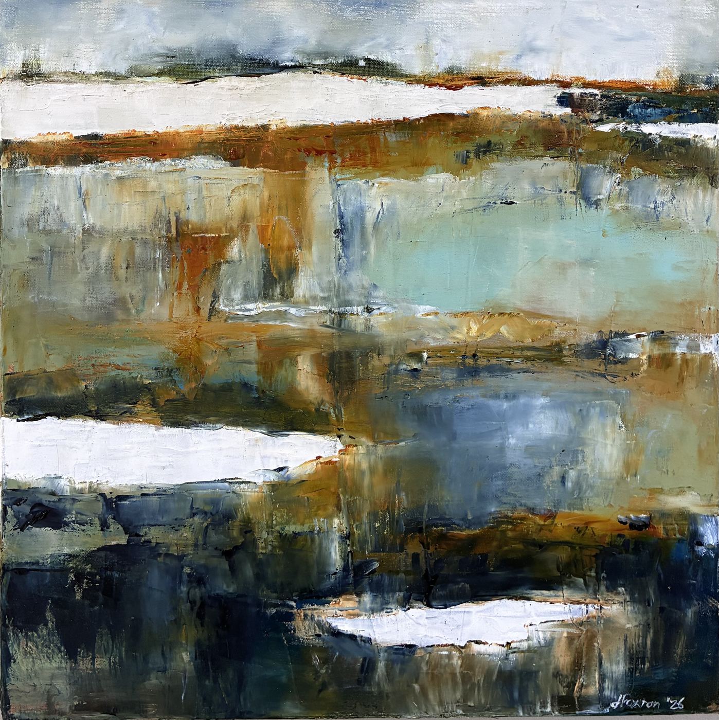 Reflections by Jen Foxton — 2026, 46cm x 46cm.