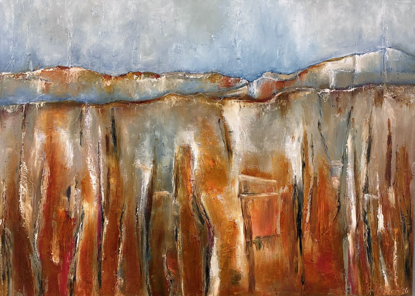 Bare Trunks by Jen Foxton — 2026, 71cm x 51cm.