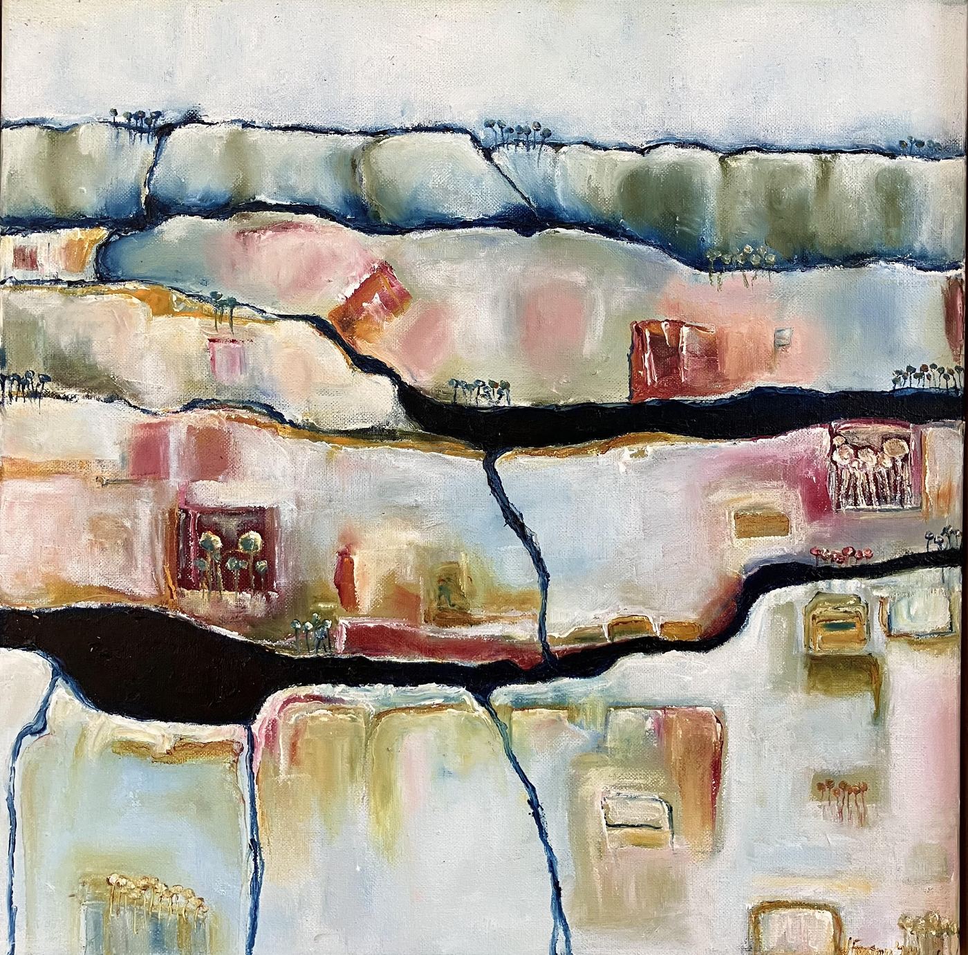Dammed I by Jen Foxton — 2024, 48cm x 48cm.