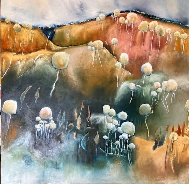 Maholla Hills by Jen Foxton — 2024, 120cm x 120cm.
