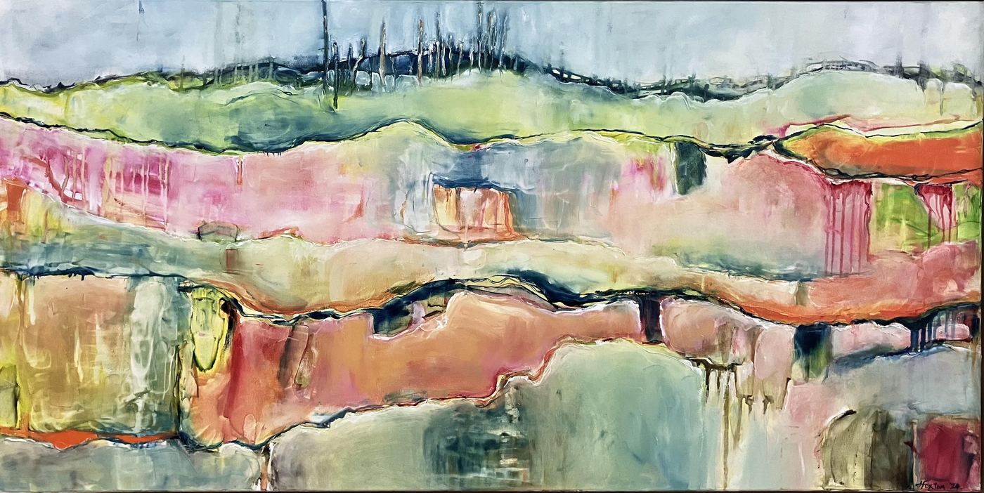 Faded Dawn by Jen Foxton — 2024, 126cm x 64cm.