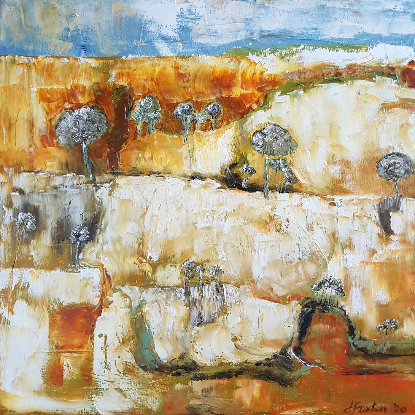 Quarry Survivors by Jen Foxton — 2020, 45cm x 45cm.