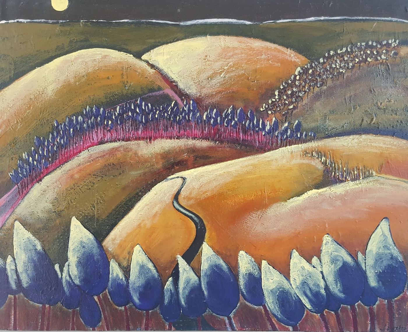 Valley Beyond by Jen Foxton — 2010, Acrylic, 76cm x 61cm.
