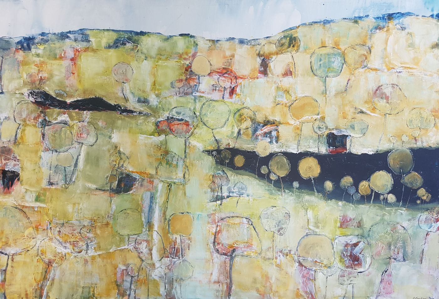 Regrowth by Jen Foxton — 2020, Oil on canvas, 130cm x 90cm.