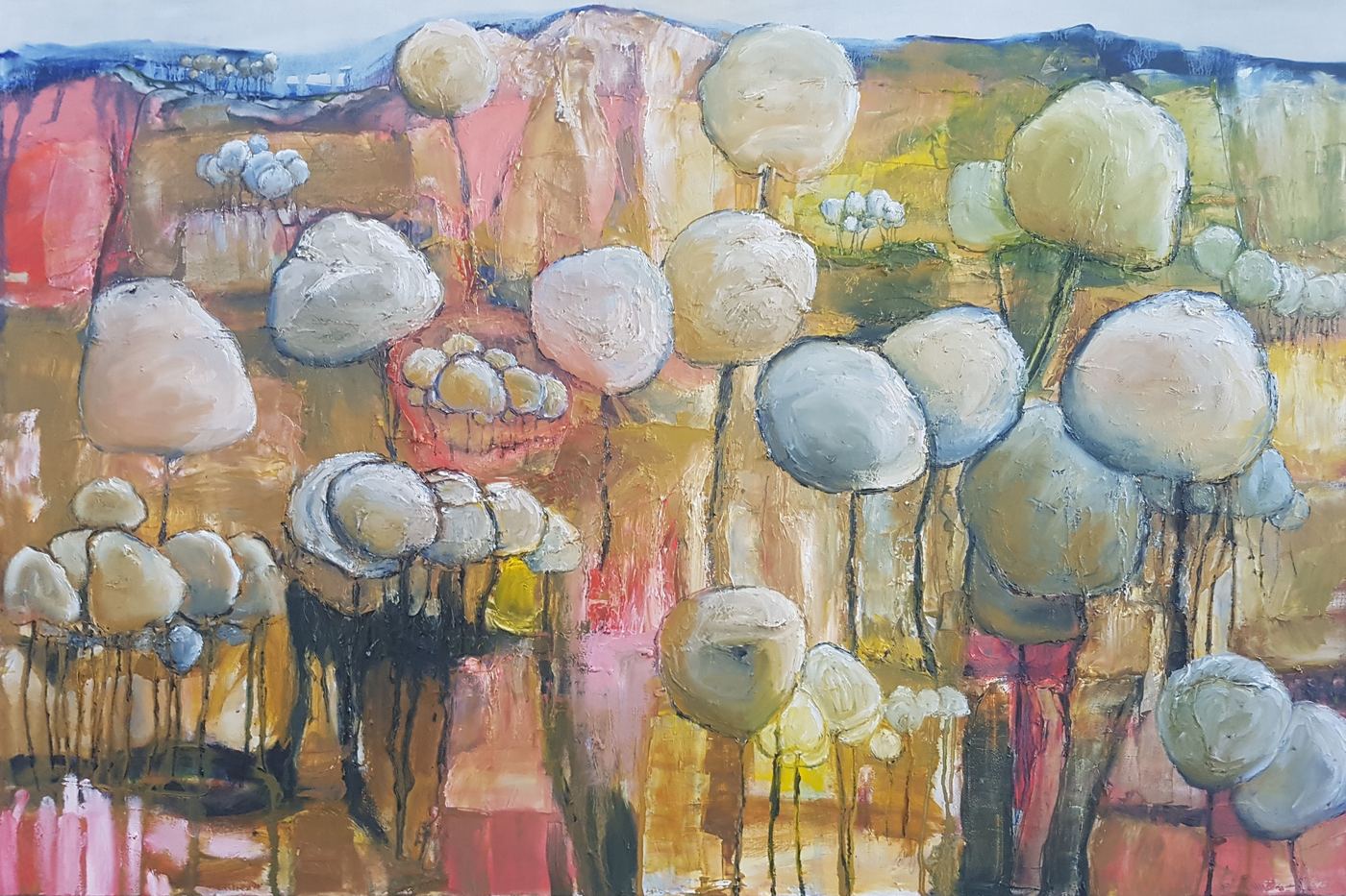 Autumn Shade by Jen Foxton — 2021, Oil on canvas, 91cm x 71cm.