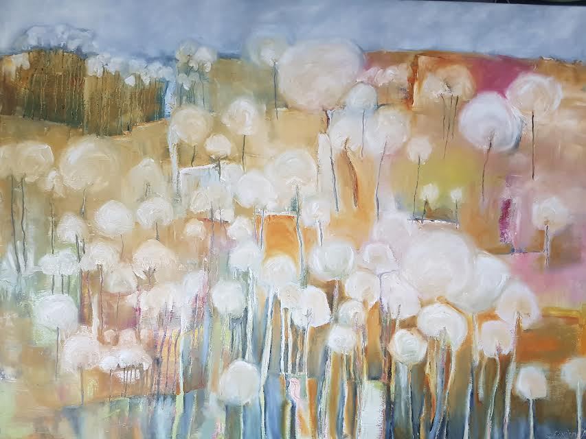 CO2 Conversion by Jen Foxton — 2021, Oil on canvas, 130cm x 90cm.