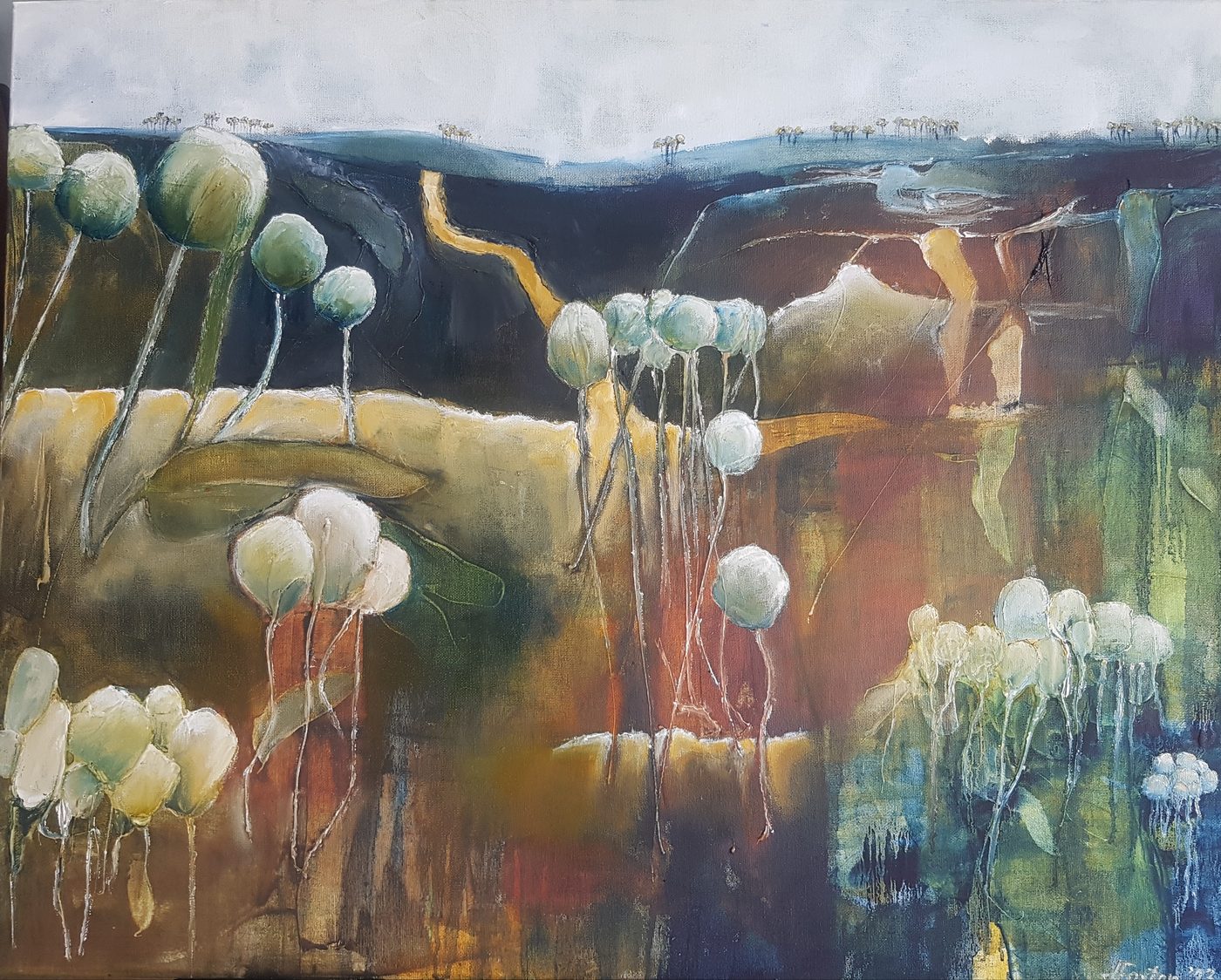 Coming Home by Jen Foxton — 2023, Oil, 76cm x 61cm.