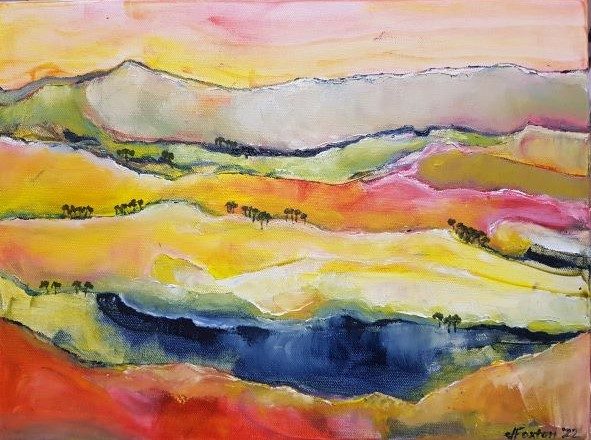 Sunkissed by Jen Foxton — 2022, Oil on canvas, 40cm x 30cm.